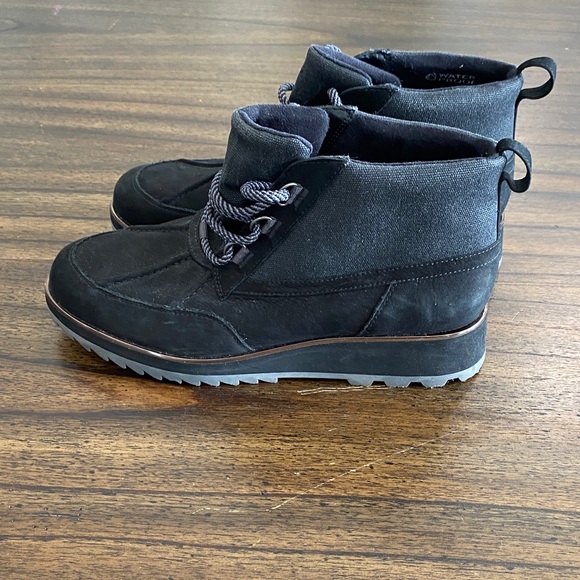 Vionic Nolan Waterproof Hiking Boots Black Leather Women’s Size 9.5 Excellent - Picture 4 of 8